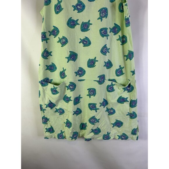 VTG 90s Fresh Produce Cotton Rainbow Fish Print Sun Dress Whimsy - Picture 2 of 9